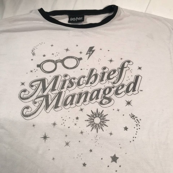 Women’s Harry Potter Mischief Managed SS T-Shirt Size Medium - Picture 2 of 8